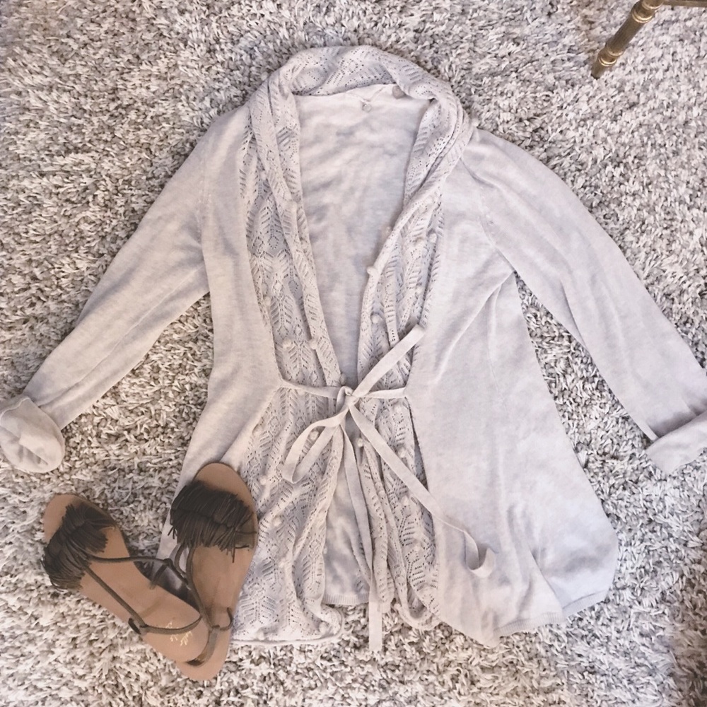 Anthro Knit and knotted sweater